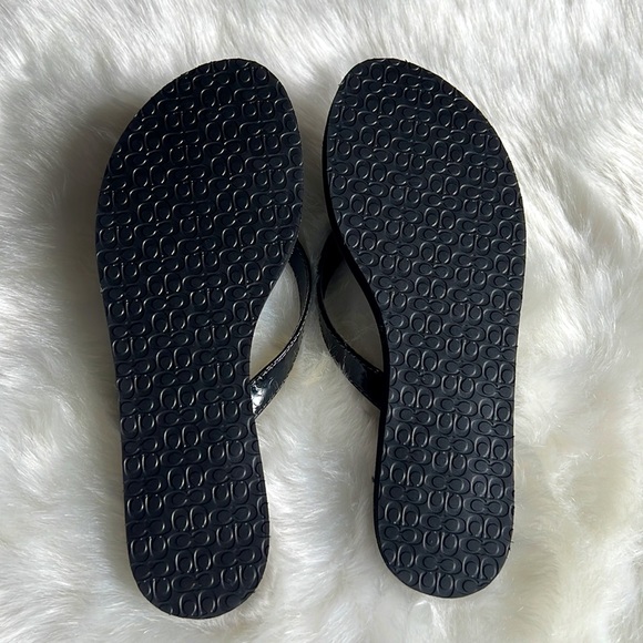 NWOT Coach Poppy Black Sandals - Picture 3 of 3